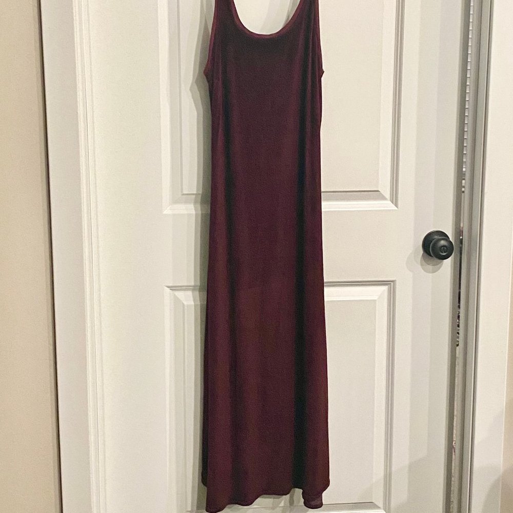 Hard Tail Forever Maroon Velvet Maxi Dress